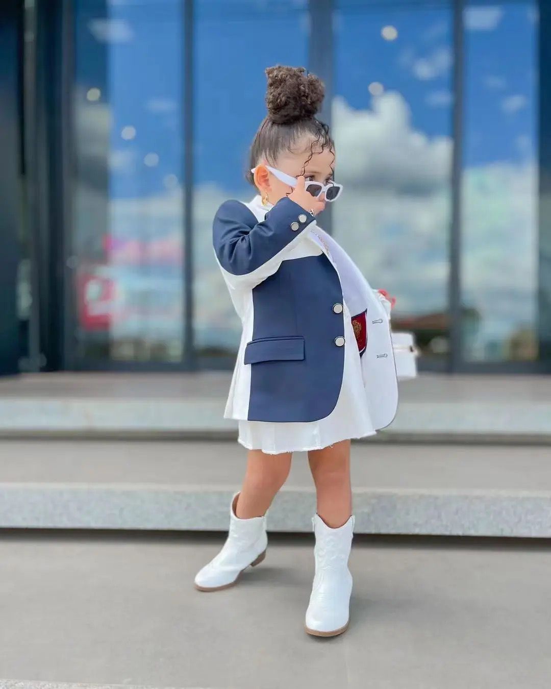 Girly Navy & White Blazer