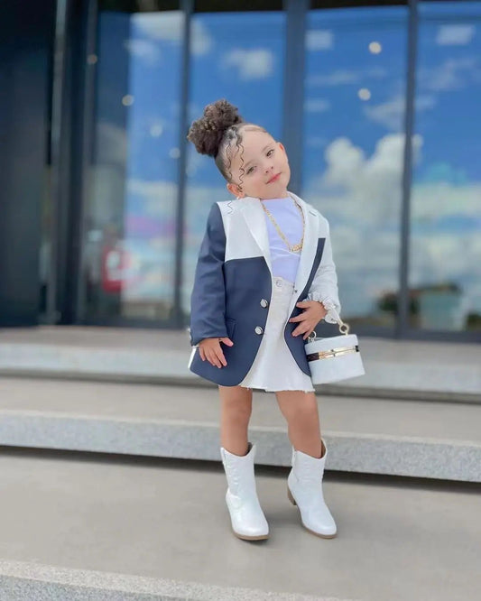 Girly Navy & White Blazer