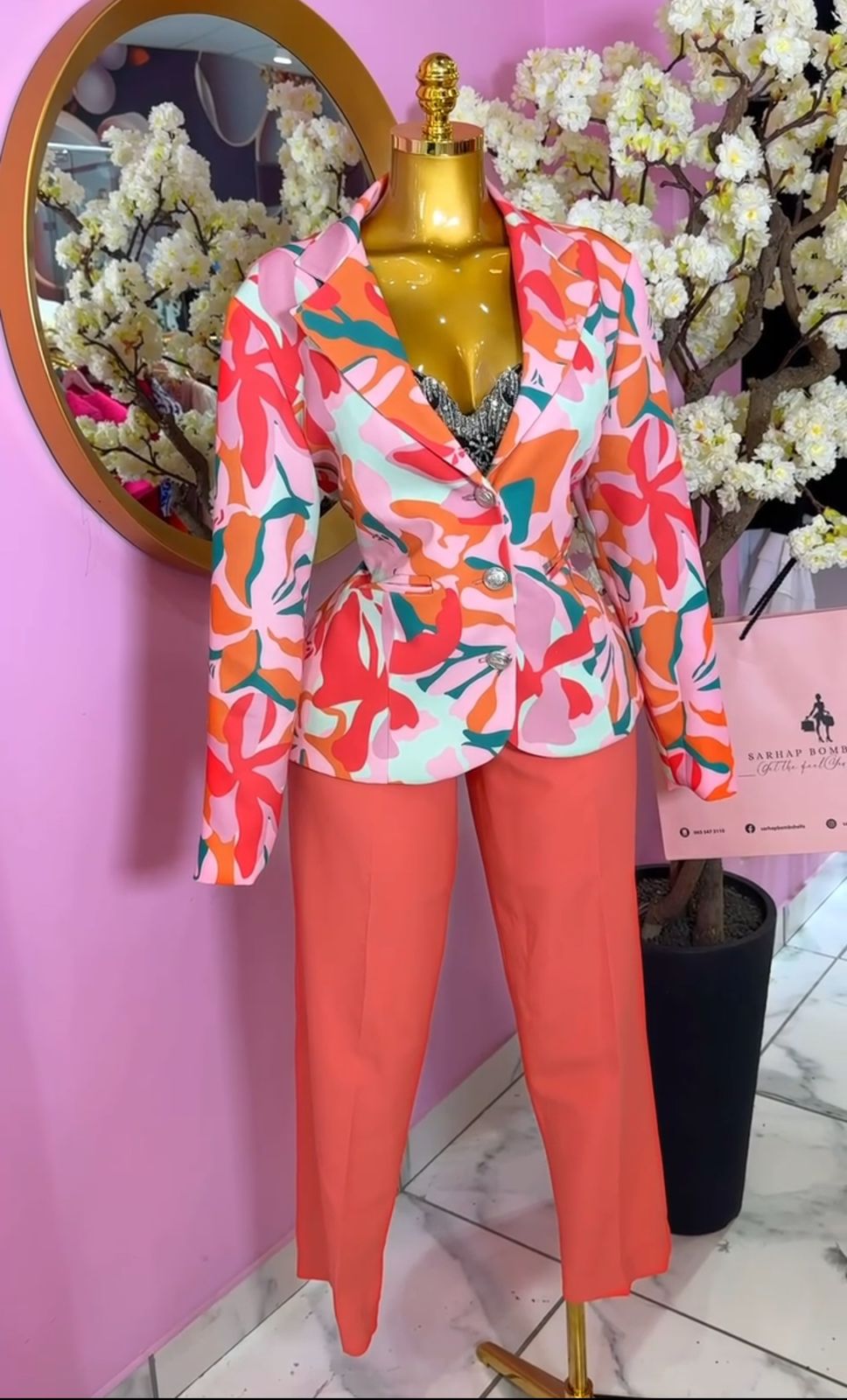 Petite Floral Pant Suit