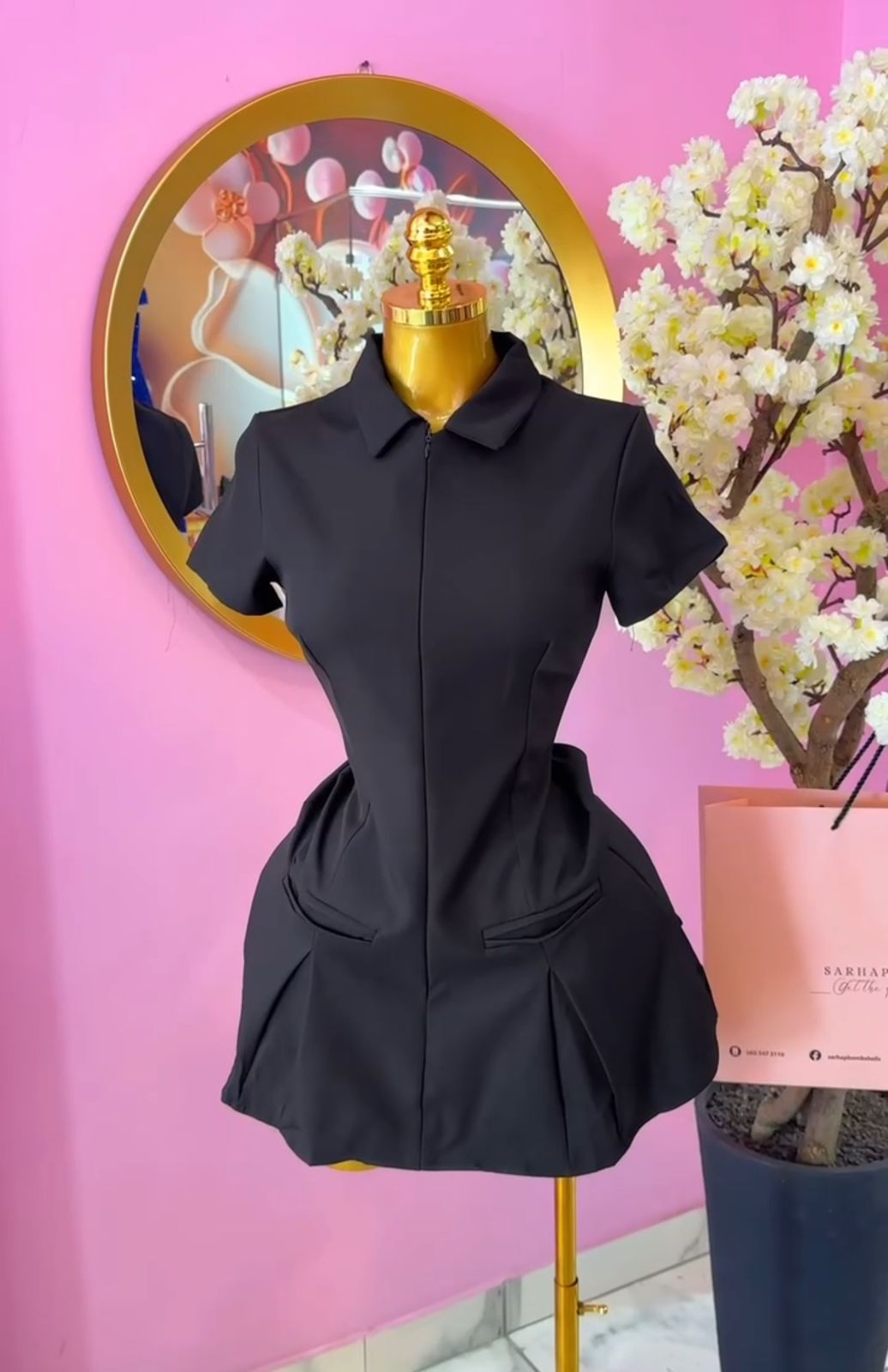 Flair Black mini dress