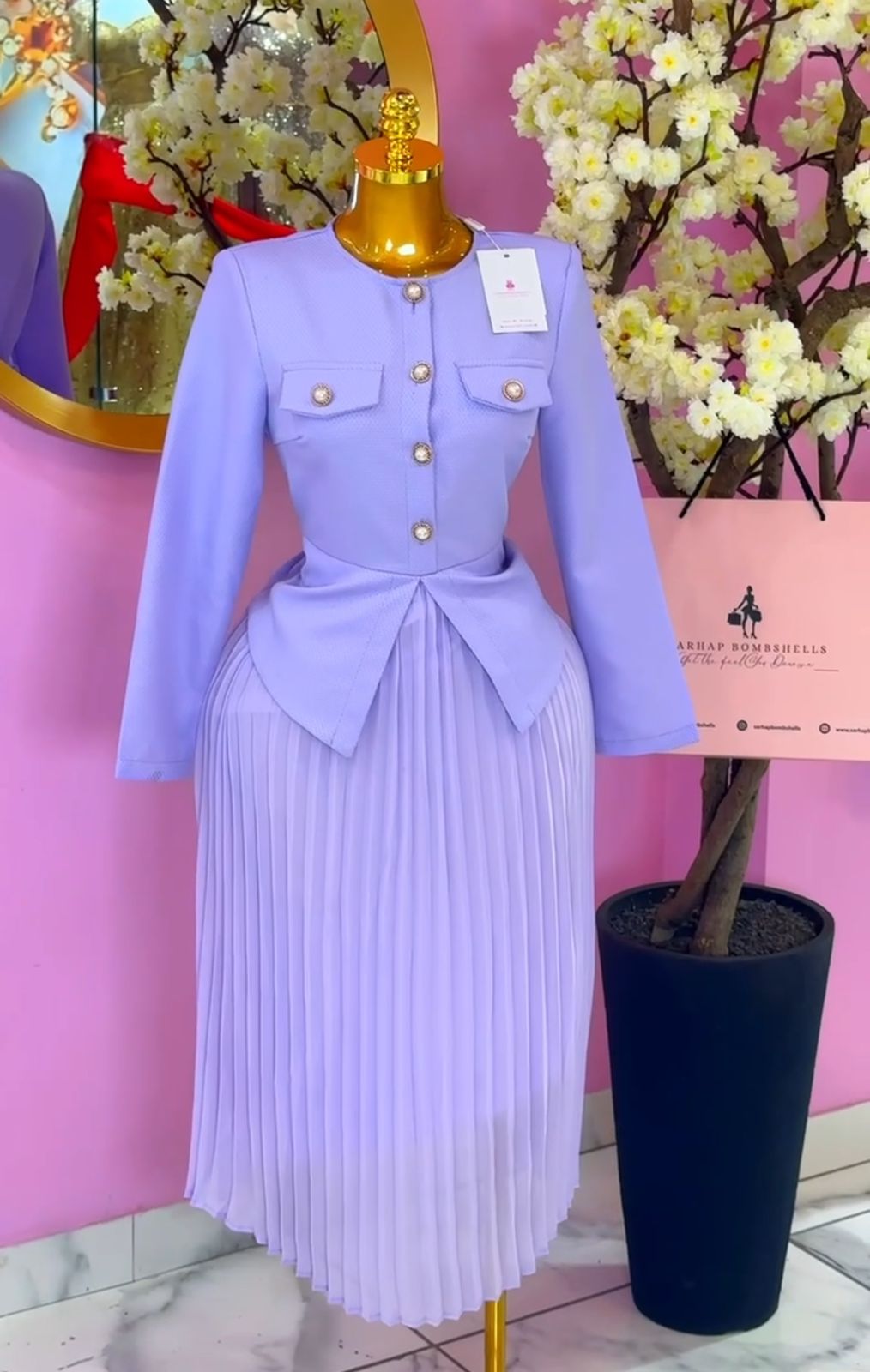 Lavender Reign Suit & Pleat Skirt