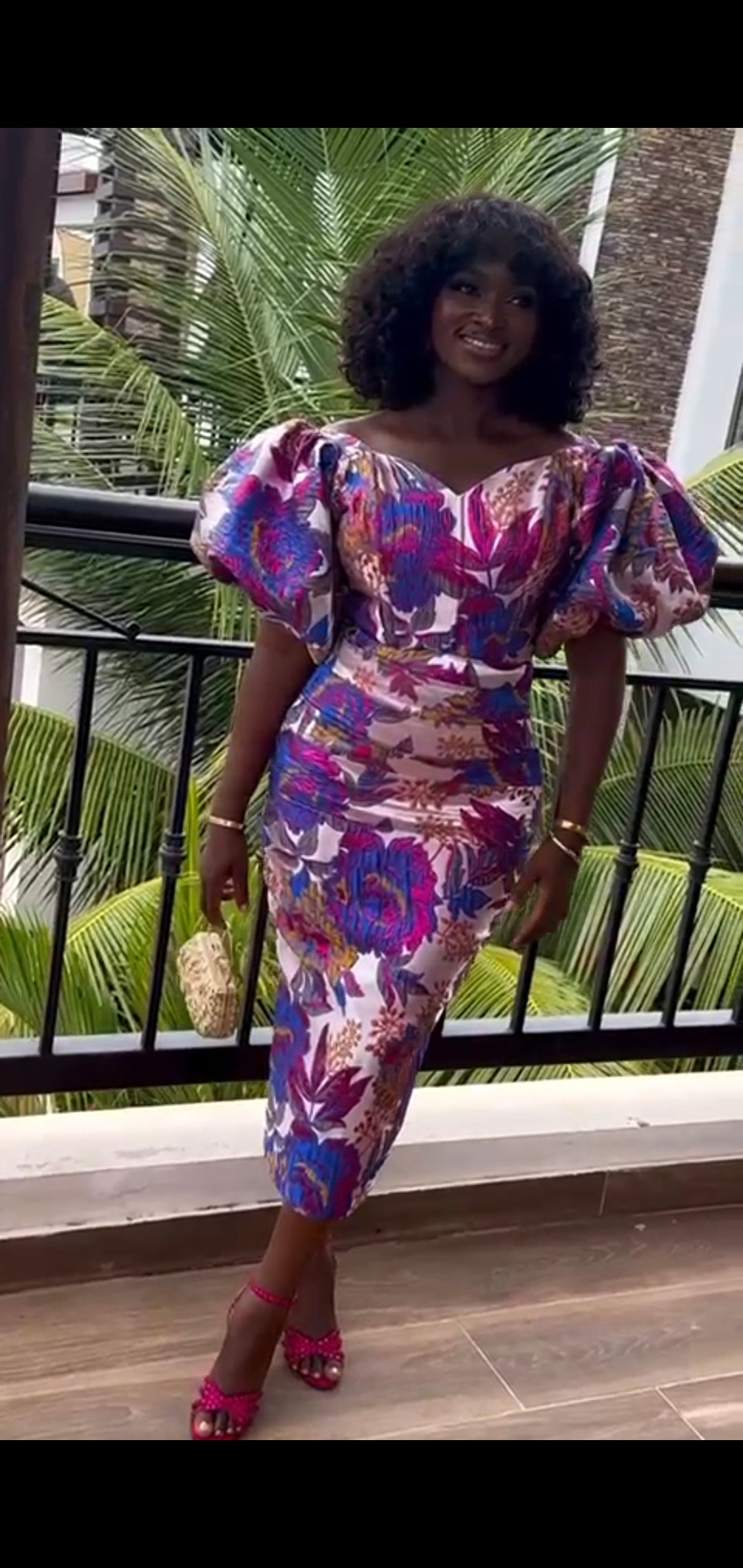 African Brocade Flare Dress